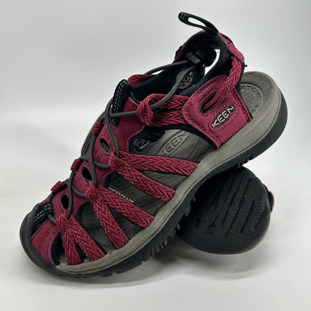 Keen Whisper Sandals Womens 6.5 Burgundy Beet Red Waterproof Hiking Shoes